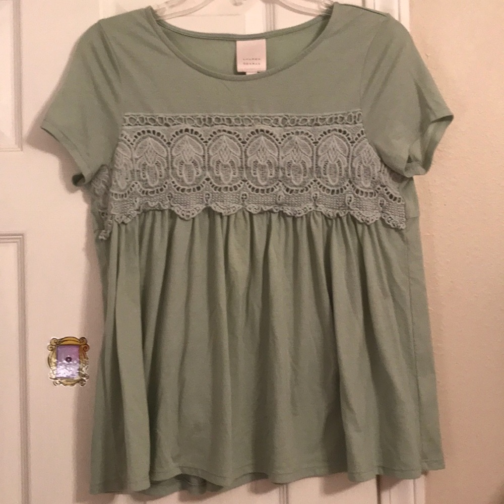 Mint green blouse